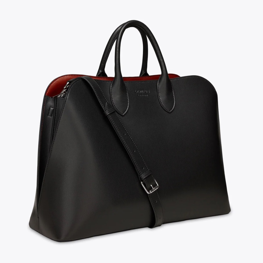 Lawful London laptop tote Rosa in black/red - new with dustbag